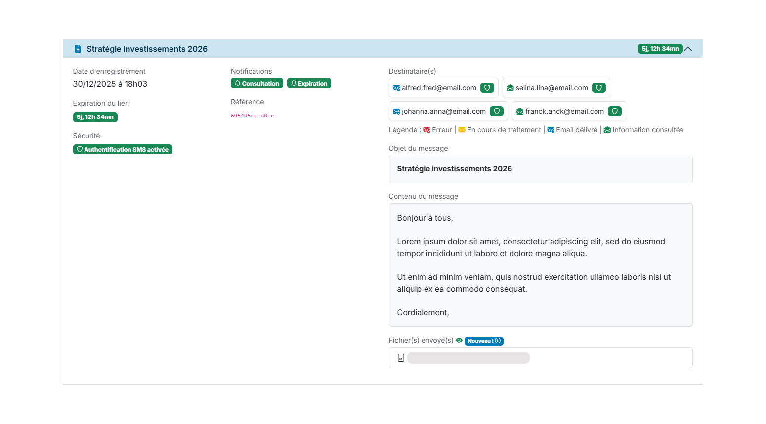 Consultez votre historique